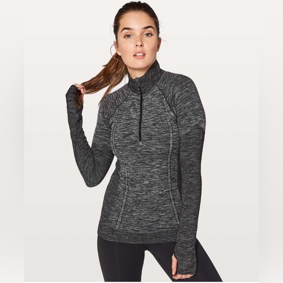 lululemon athletica Tops - Lululemon Swiftly Wool 1/2 Zip